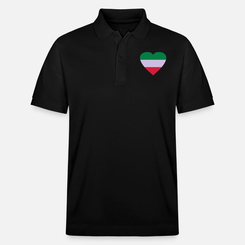 herz_iran - Stanley/Stella Unisex Bio-Poloshirt PREPSTER - Schwarz
