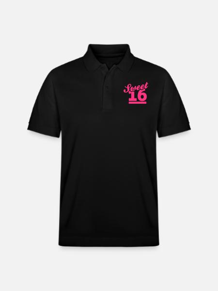 sweet 16 - Stanley/Stella Unisex Organic Polo Shirt PREPSTER - black