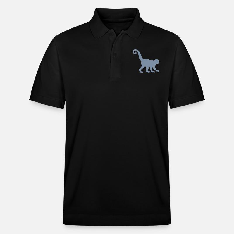 Silhouette de singe - Polo PREPSTER bio Stanley/Stella Unisexe - noir