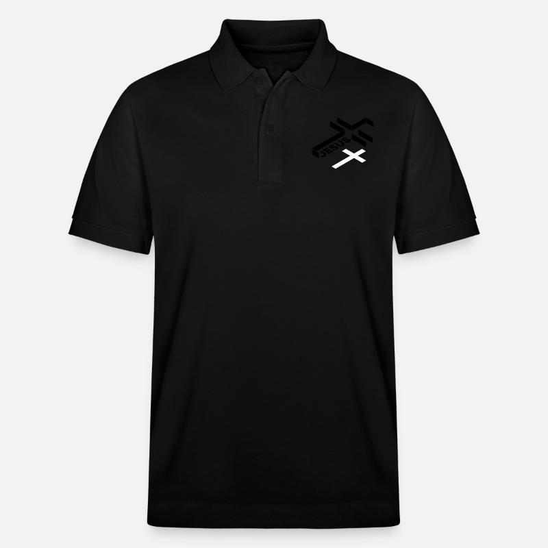 Jesus Kreuz - Stanley/Stella Unisex Bio-Poloshirt PREPSTER - Schwarz
