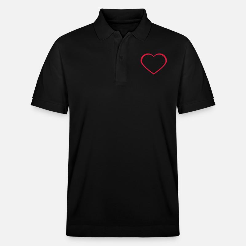 herz - Stanley/Stella Unisex Bio-Poloshirt PREPSTER - Schwarz