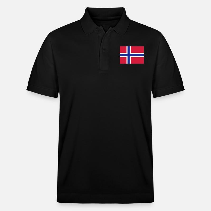 Flagge Norwegens - Stanley/Stella Unisex Bio-Poloshirt PREPSTER - Schwarz