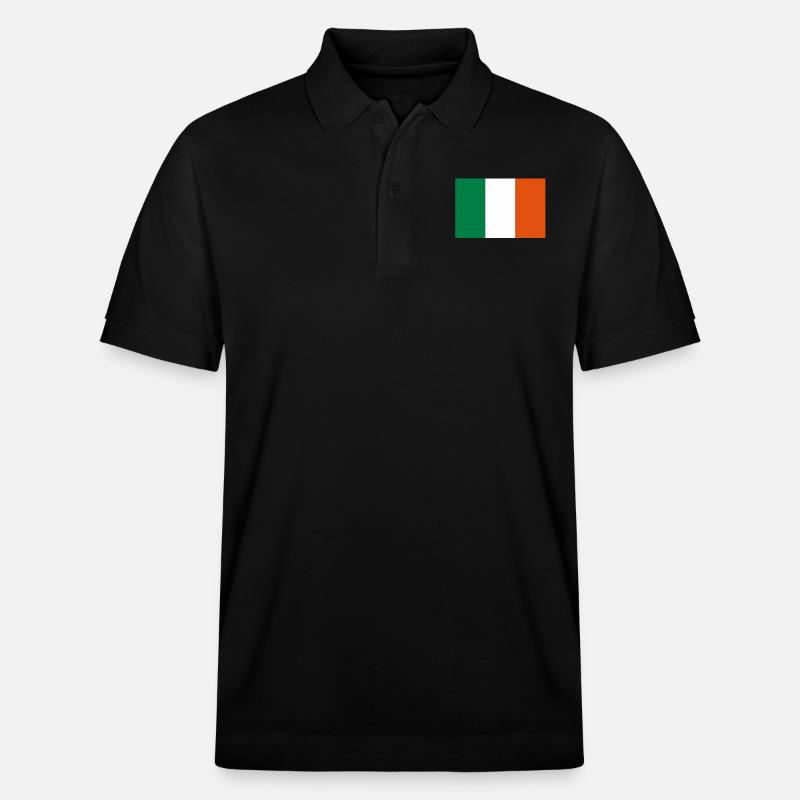 drapeau_irlande - Stanley/Stella Unisex Bio-Poloshirt PREPSTER - Schwarz