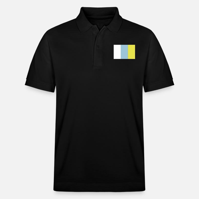 Canaries - drapeau - Polo PREPSTER bio Stanley/Stella Unisexe - noir