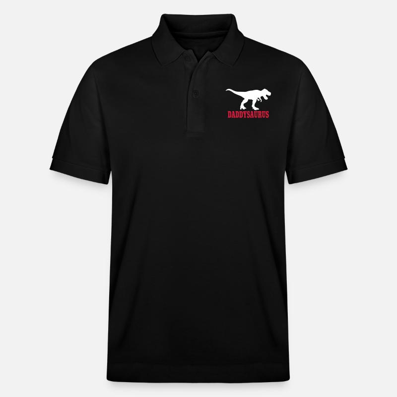 Daddy Saurus - Stanley/Stella Unisex Organic Polo Shirt PREPSTER - black