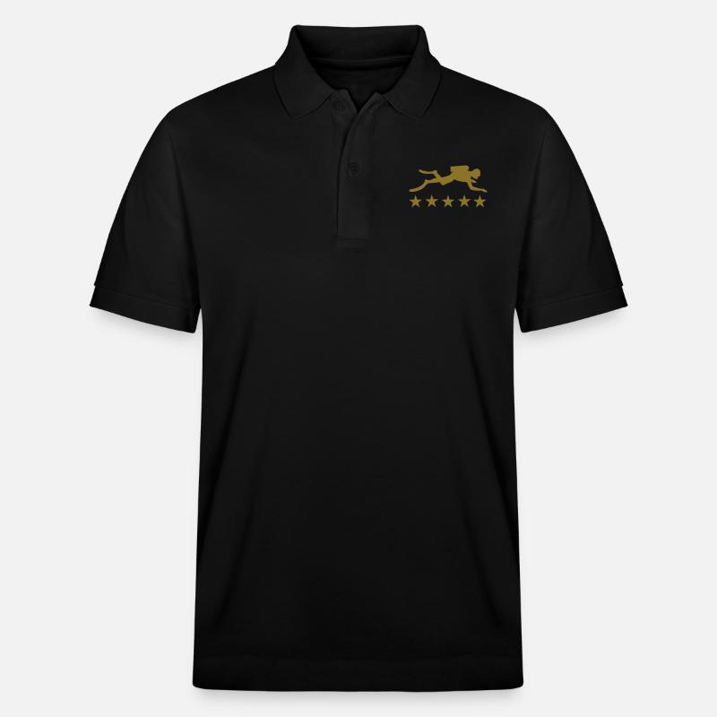 plongeur - Polo PREPSTER bio Stanley/Stella Unisexe - noir