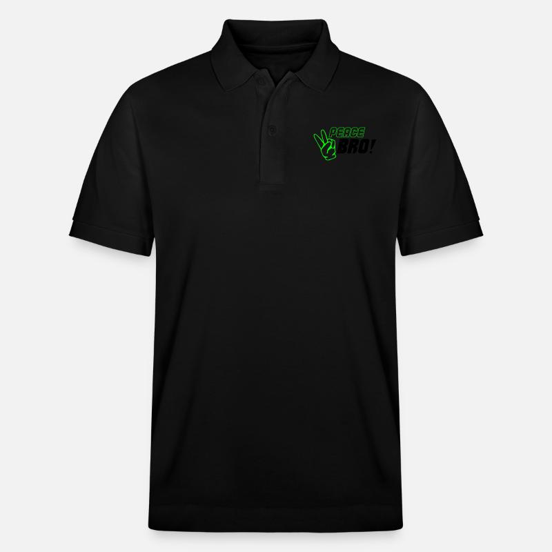 peace bro 02 - Stanley/Stella Unisex Bio-Poloshirt PREPSTER - Schwarz