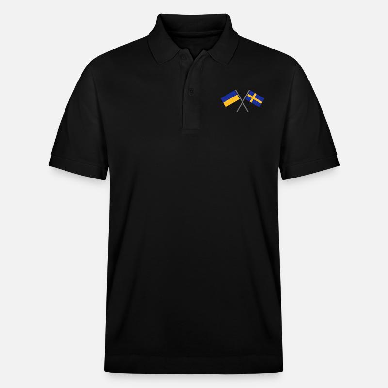 Schweden + Ukraine - Stanley/Stella Unisex Bio-Poloshirt PREPSTER - Schwarz