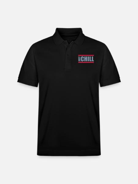 Strip Just Chill Relax - Stanley/Stella Unisex Organic Polo Shirt PREPSTER - black
