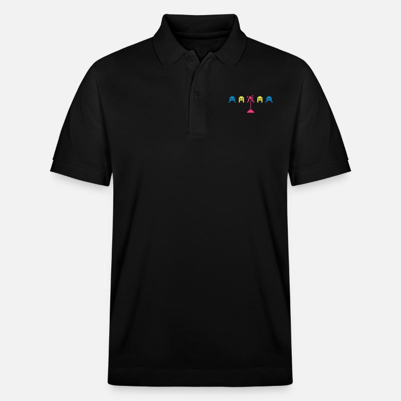 Space Invadors - Stanley/Stella Unisex Bio-Poloshirt PREPSTER - Schwarz