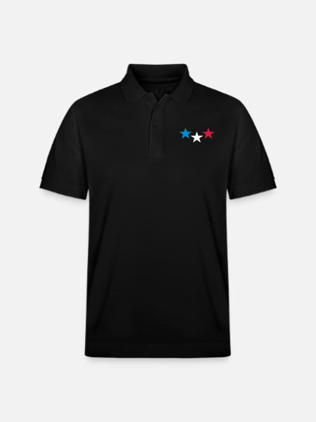 france - Stanley/Stella Unisex Organic Polo Shirt PREPSTER - black