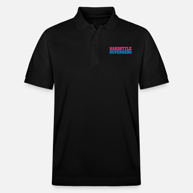 hardstyle super hero - Stanley/Stella Unisex Organic Polo Shirt PREPSTER - black