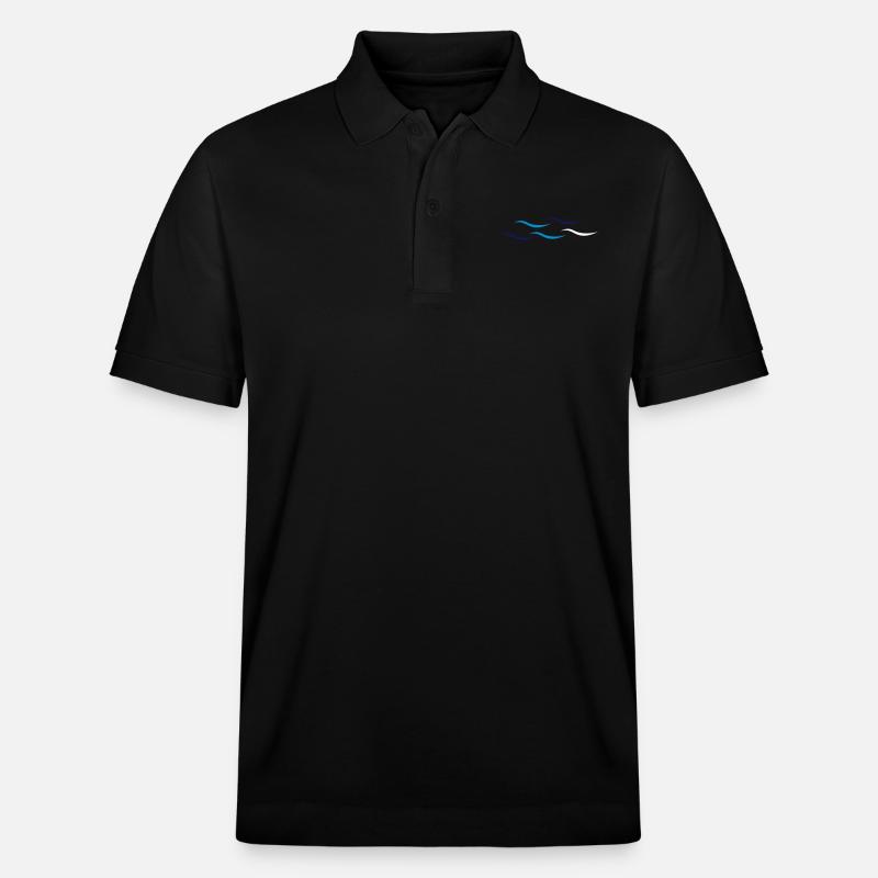 Wellen - Stanley/Stella Unisex Bio-Poloshirt PREPSTER - Schwarz