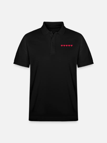 Heart - Polo PREPSTER bio Stanley/Stella Unisexe - noir