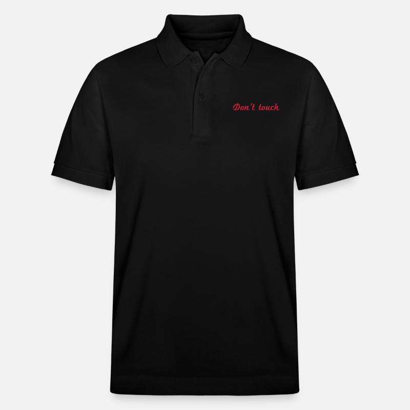 Do not touch red - Stanley/Stella Unisex Bio-Poloshirt PREPSTER - Schwarz