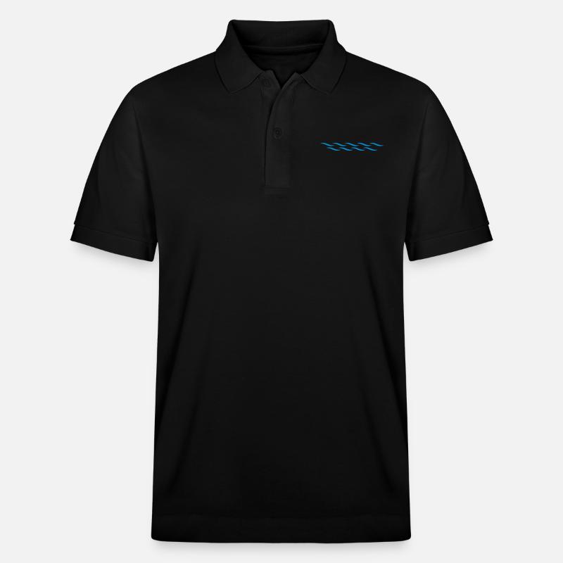 Waves - Stanley/Stella Unisex Bio-Poloshirt PREPSTER - Schwarz
