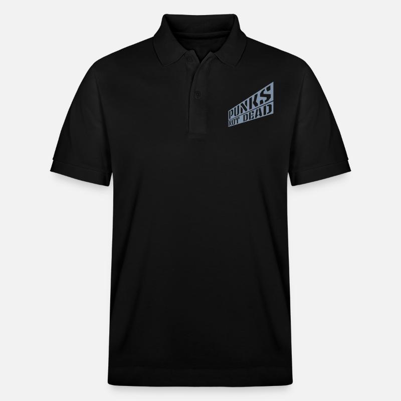 punks pas mort citation - Polo PREPSTER bio Stanley/Stella Unisexe - noir