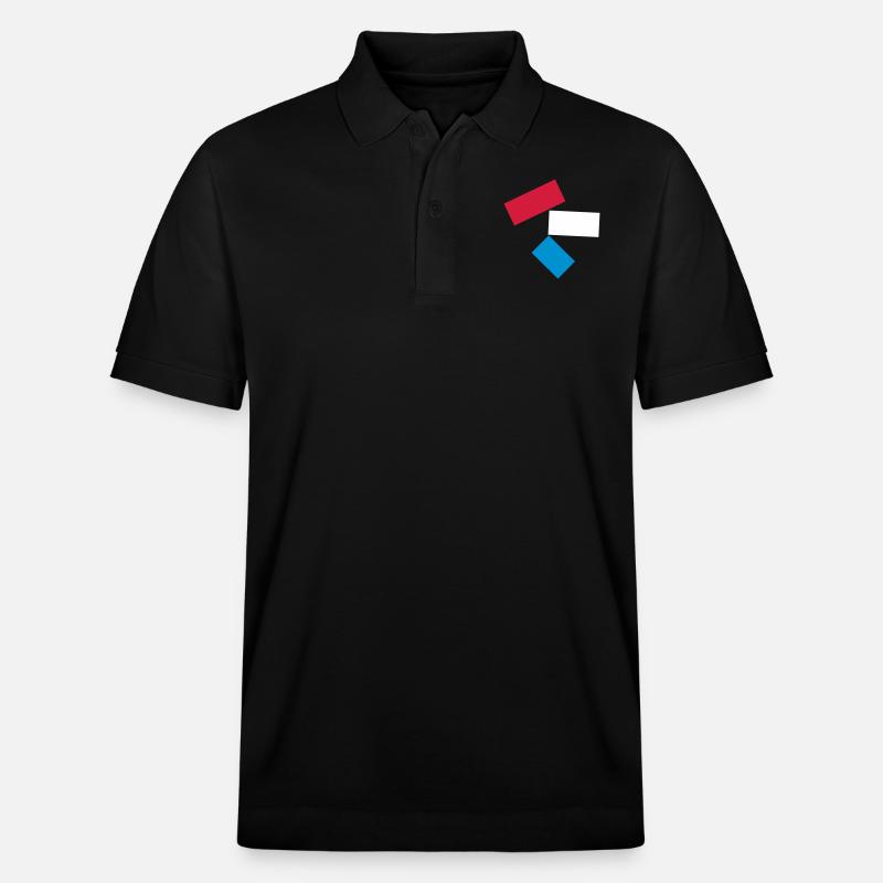 Flag Emblem - VECTOR - Stanley/Stella Unisex Organic Polo Shirt PREPSTER - black