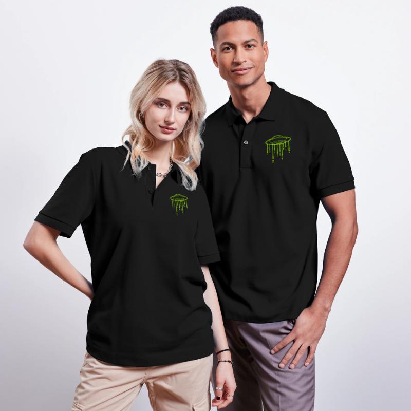 Graffiti Slime Drops UFO Stanley/Stella Unisex Organic Polo Shirt PREPSTER