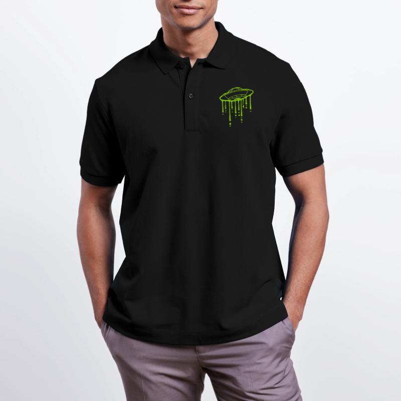 Graffiti Slime Drops UFO Stanley/Stella Unisex Organic Polo Shirt PREPSTER