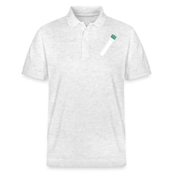 PETling 2farbig - geocaching Container - Stanley/Stella Unisex Bio-Poloshirt PREPSTER - Weiß meliert - Vorne - Roxy (174cm) & Andy (188cm)
