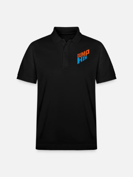 dump him quote logo - Stanley/Stella Unisex Organic Polo Shirt PREPSTER - black