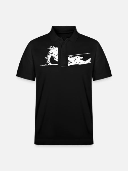 Skier 3 - Stanley/Stella Unisex Organic Polo Shirt PREPSTER - black