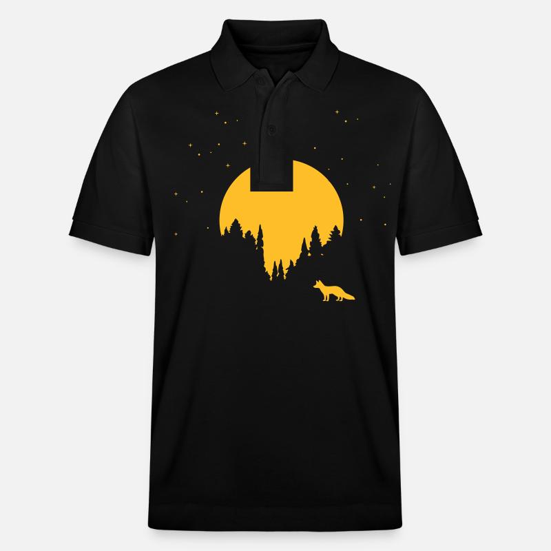 Fuchs und Mond - Stanley/Stella Unisex Bio-Poloshirt PREPSTER - Schwarz