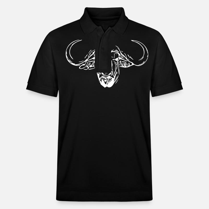 Buffles d’eau tête - Polo PREPSTER bio Stanley/Stella Unisexe - noir