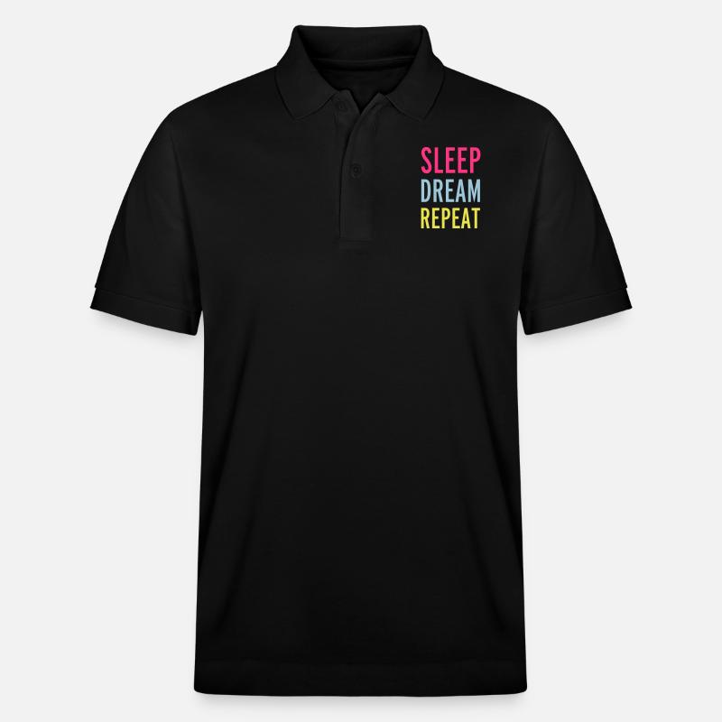 Sleep - Polo PREPSTER bio Stanley/Stella Unisexe - noir