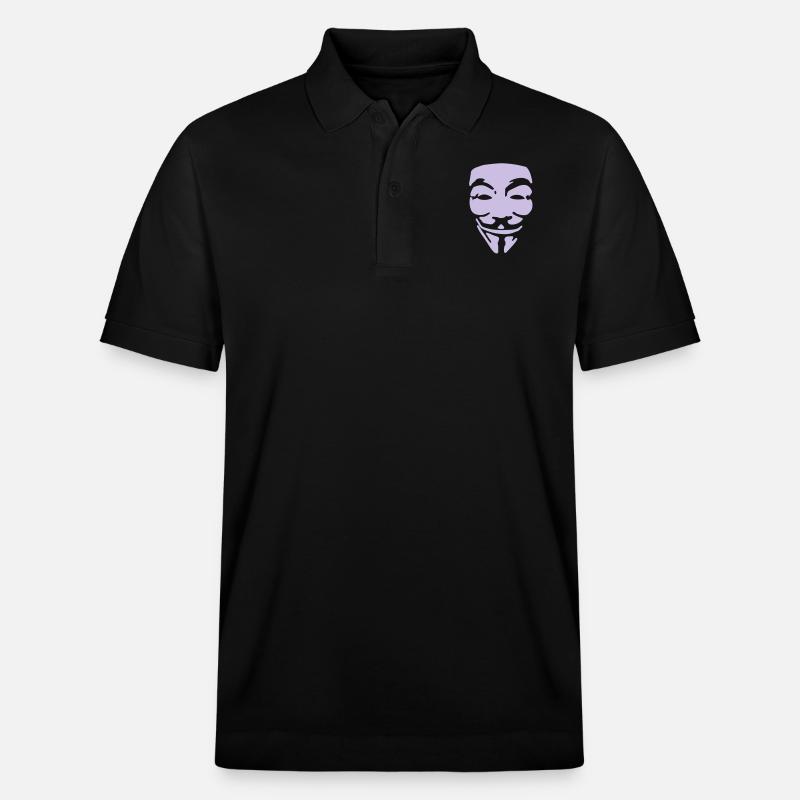 GUY FAWKES, anonymous, occupy - Polo PREPSTER bio Stanley/Stella Unisexe - noir