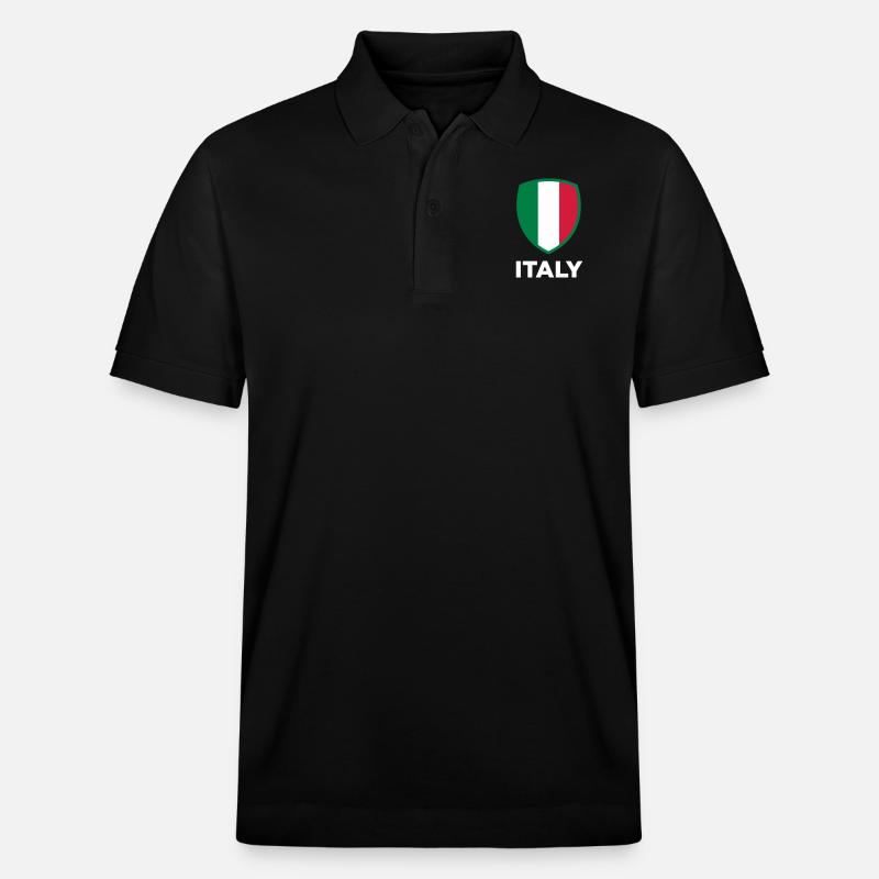Drapeau national d'Italie - Polo PREPSTER bio Stanley/Stella Unisexe - noir