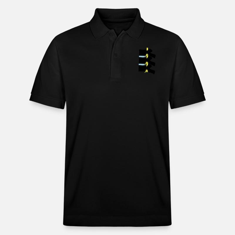 Wirbel Wirbelsäule Bandscheibe Zwischenwirbel - Stanley/Stella Unisex Bio-Poloshirt PREPSTER - Schwarz