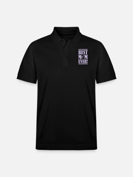 best mom ever - Stanley/Stella Unisex Organic Polo Shirt PREPSTER - black