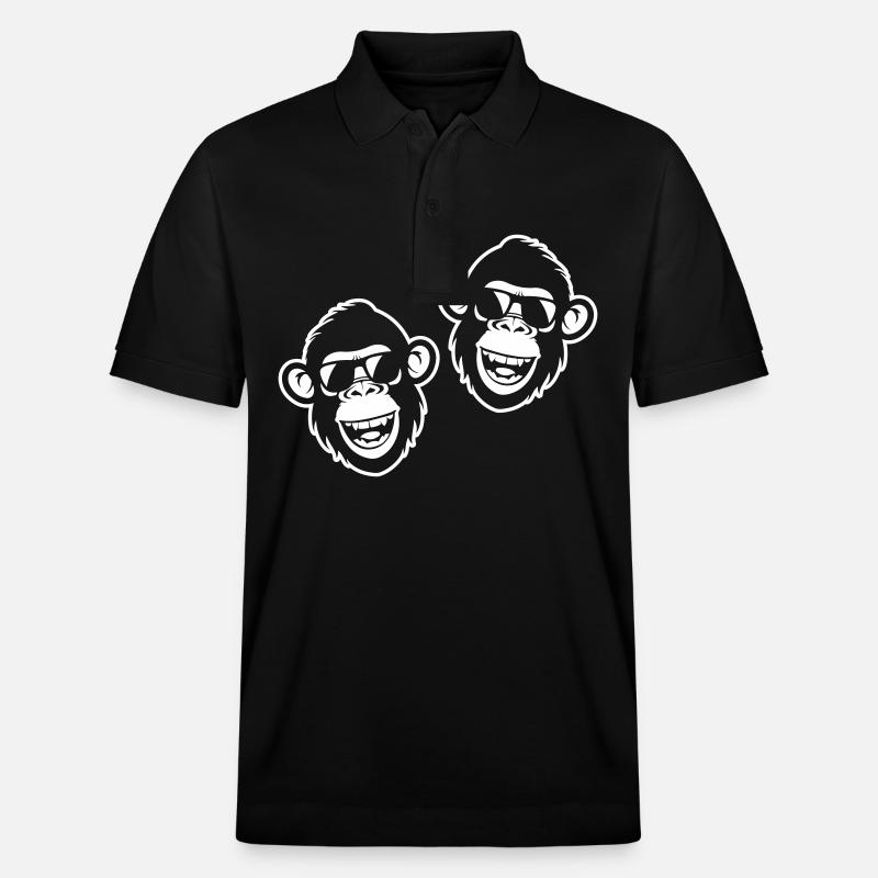 Singe Drôle Cool - Polo PREPSTER bio Stanley/Stella Unisexe - noir