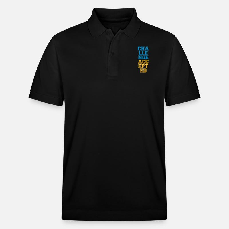Cool Challenge Accepted Design - Stanley/Stella Unisex Bio-Poloshirt PREPSTER - Schwarz