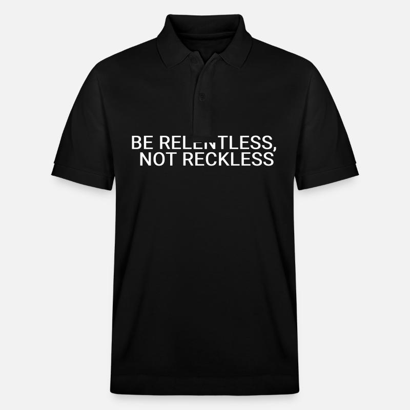 Be relentless, not reckless - Stanley/Stella Unisex Organic Polo Shirt PREPSTER - black