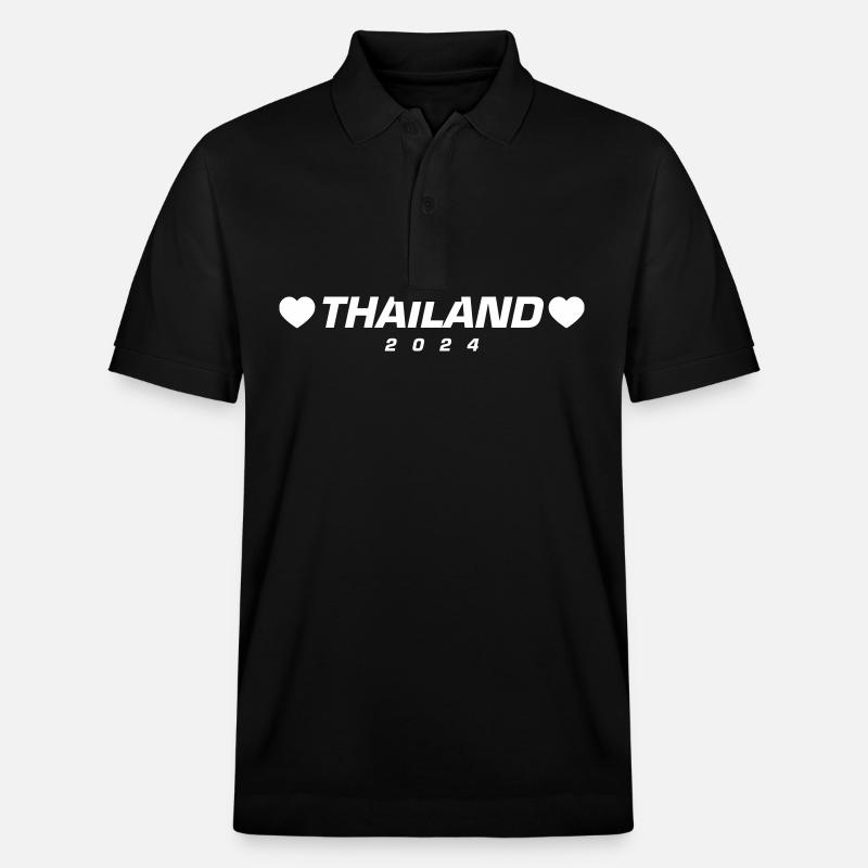 Thaïlande 2024 Coeur - Polo PREPSTER bio Stanley/Stella Unisexe - noir