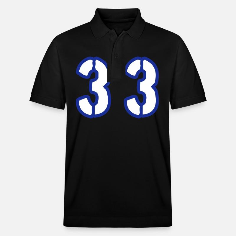 33 Zahl Symbol - Stanley/Stella Unisex Bio-Poloshirt PREPSTER - Schwarz