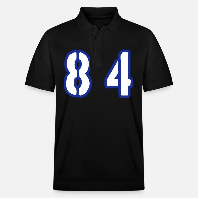 84 Zahl Symbol - Stanley/Stella Unisex Bio-Poloshirt PREPSTER - Schwarz