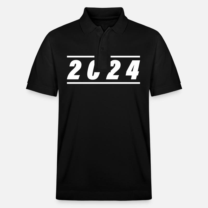 2024 Jahr - Stanley/Stella Unisex Bio-Poloshirt PREPSTER - Schwarz