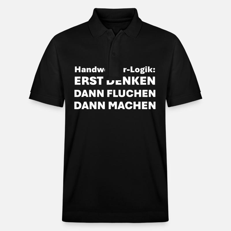 Handwerker Logik - Stanley/Stella Unisex Bio-Poloshirt PREPSTER - Schwarz