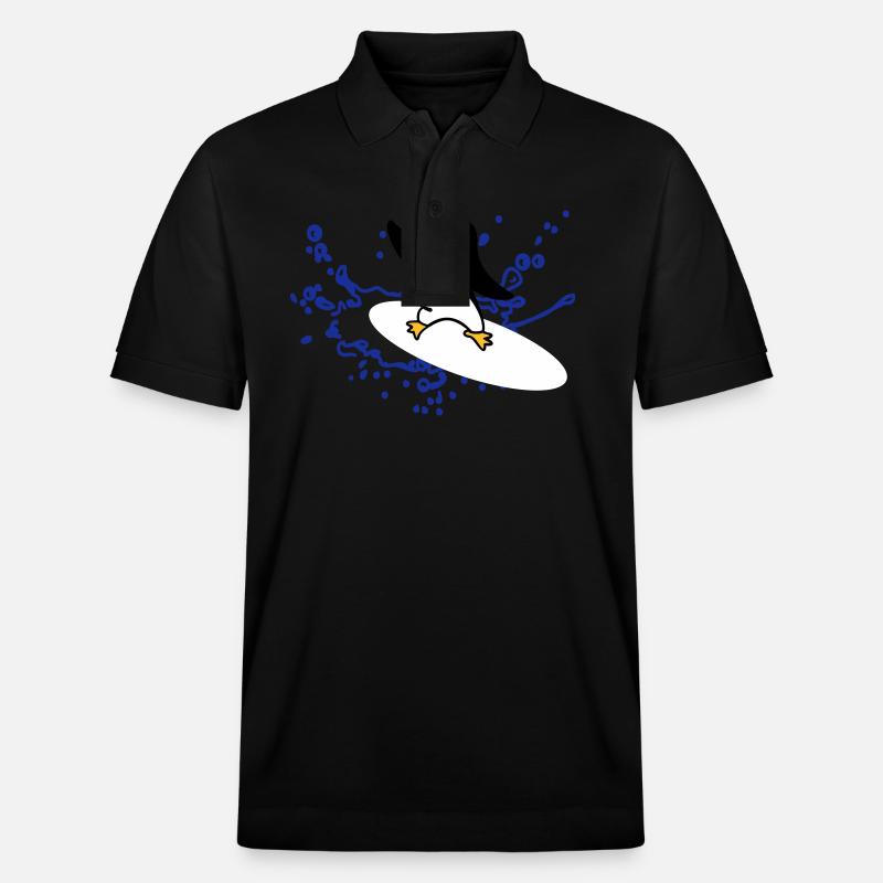 Éclaboussures d'eau / Water splashing (1c) - Polo PREPSTER bio Stanley/Stella Unisexe - noir