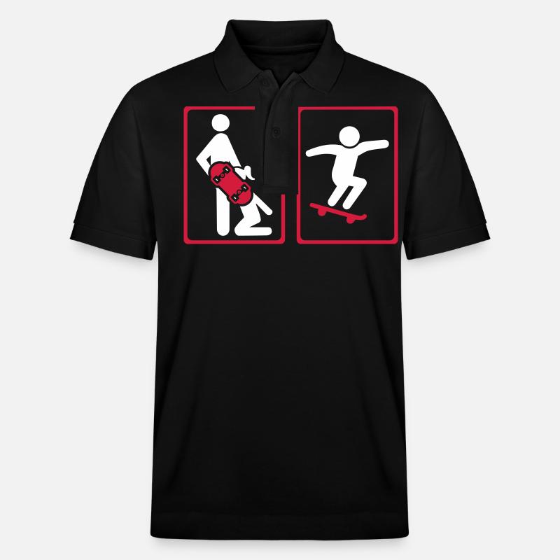 Skateboard - Stanley/Stella Unisex Bio-Poloshirt PREPSTER - Schwarz