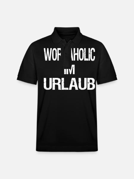 Workaholic on vacation - Stanley/Stella Unisex Organic Polo Shirt PREPSTER - black