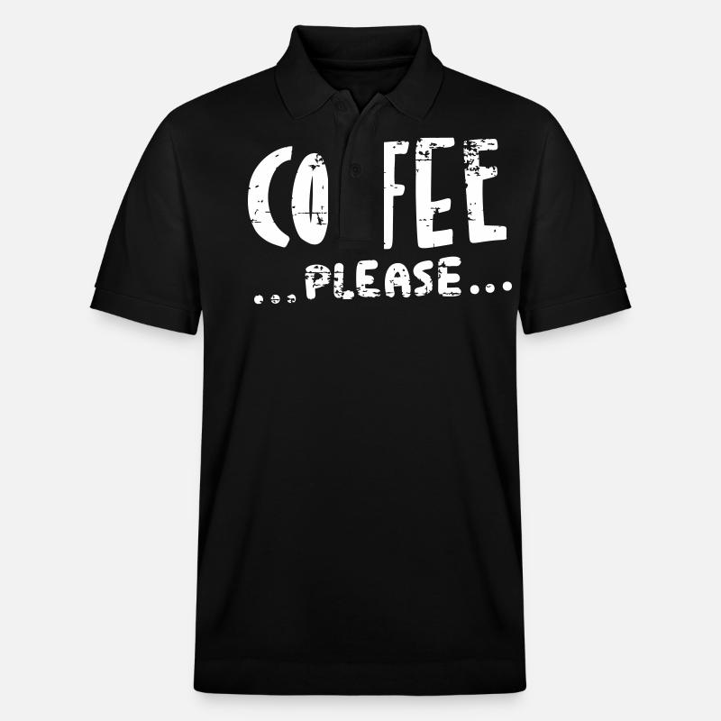 Coffee ...please... - Stanley/Stella Unisex Bio-Poloshirt PREPSTER - Schwarz