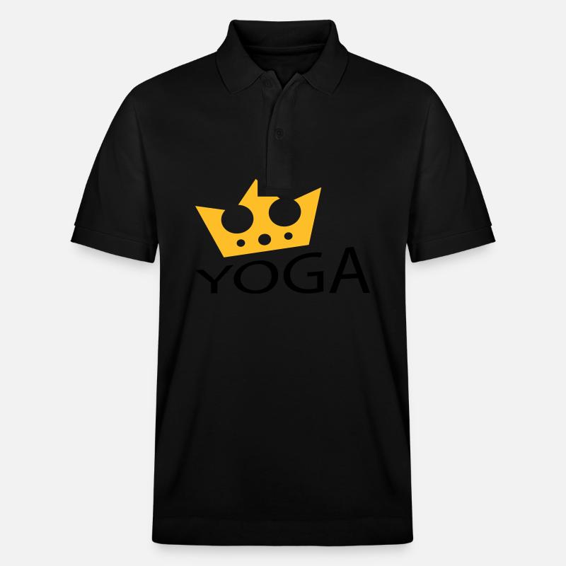 Yoga / Namaste / Fleur de lotus - Polo PREPSTER bio Stanley/Stella Unisexe - noir