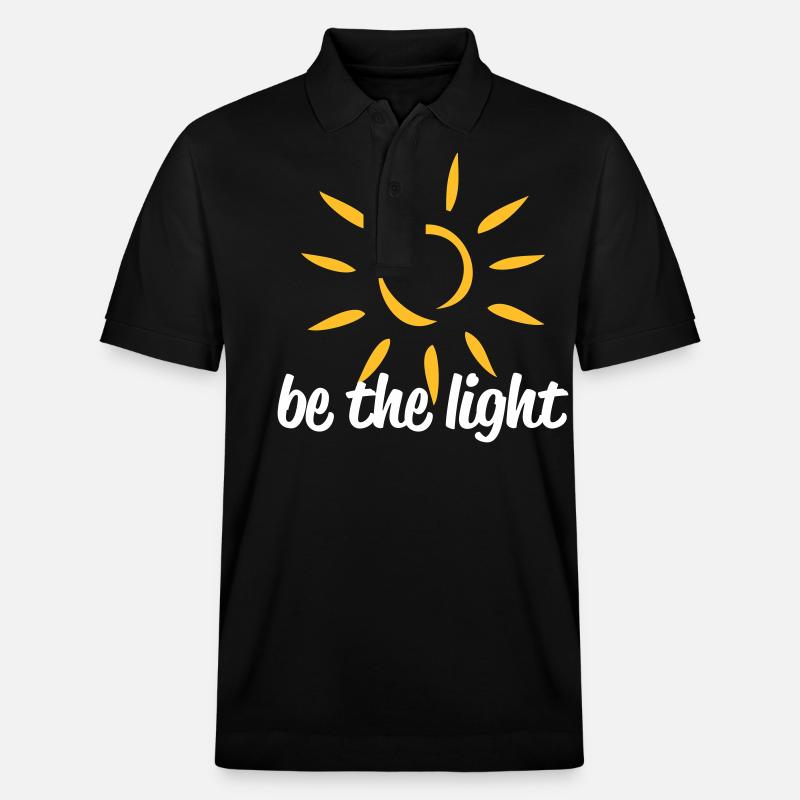 be the light - Stanley/Stella Unisex Bio-Poloshirt PREPSTER - Schwarz