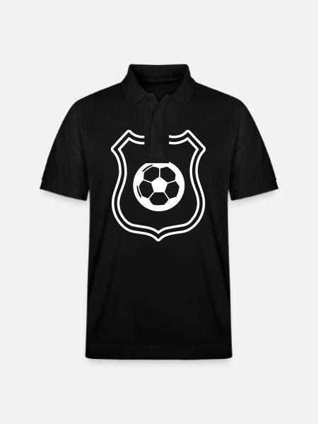 Football Crest - Stanley/Stella Unisex Organic Polo Shirt PREPSTER - black