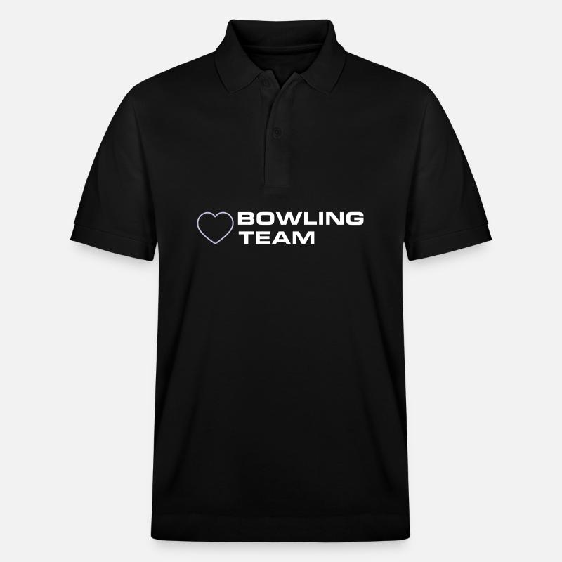 Bowling Team Herz - Stanley/Stella Unisex Bio-Poloshirt PREPSTER - Schwarz